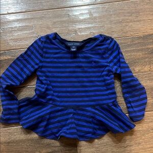 Ralph Lauren Blue Striped Top